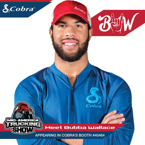 Cobra Electronics to Showcase New DASH Series Dash Cams / Host NASCAR Driver  Bubba Wallace at Mid-America Truck Show 2018