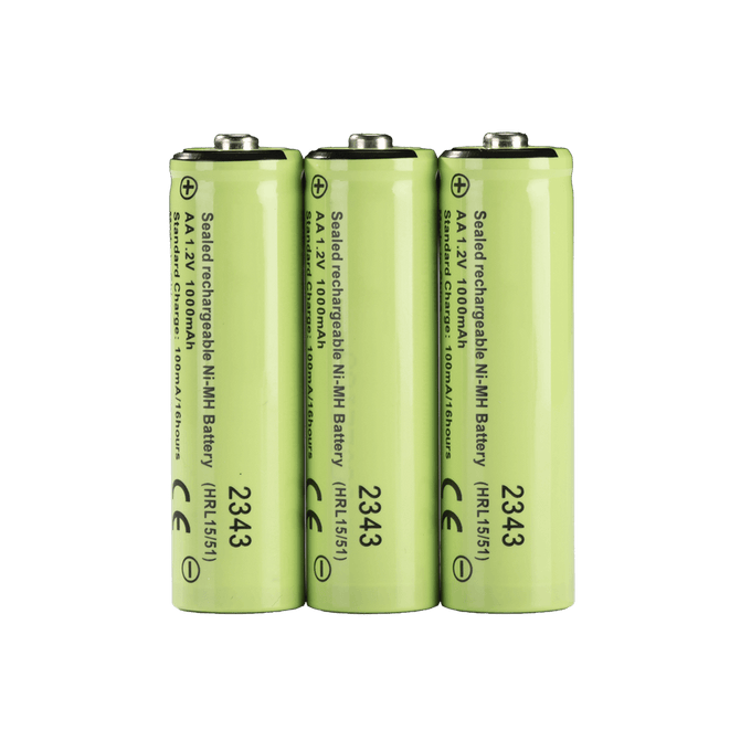 AA - 1000mAh Rechargeable Battery 3-Pack NIMH