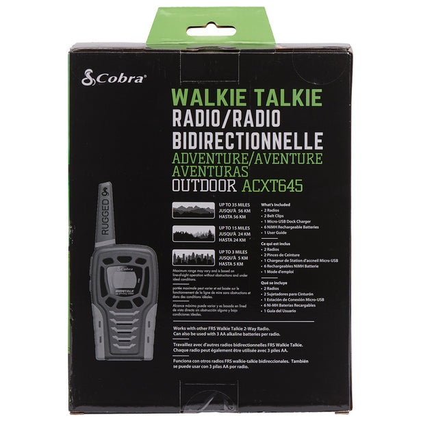 Set de Talkie-Walkie, 2 combinés, Jusqu'à 10 km